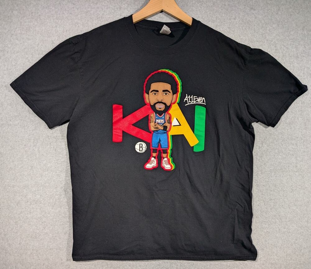 Kyrie Irving Brooklyn Nets 2022 Promo T-Shirt Size XL - B-Ball - ALL A11 Even